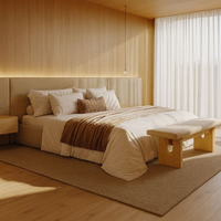 Luxuriöses 5-Sterne-Hotel Präsidenten-Suite Villen-Möbelset Italienisches Massivholz MDF Modernes Design Langlebiger Stoff Kingsize-Bett Schlafzimmer