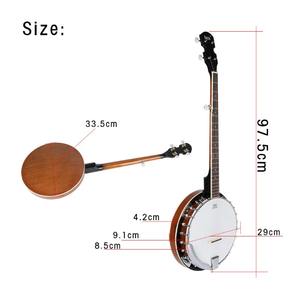 6 Strings <strong>Banjo</strong> Rose Fingerboard <strong>Banjo</strong> 6 Strings Guitar Beginners Musical Instrument Gift with Bag Tuner <strong>Strap</strong> Parts - Product Image 6