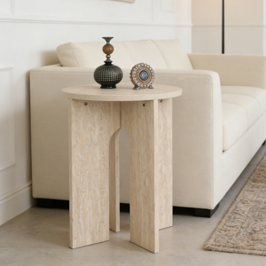 Mesa de Centro Redonda Moderna para Sala de Estar Pequeña con Almacenamiento, Tablero de MDF, Fácil de Montar, <span class=keywords><strong>Mueble</strong></span> <span class=keywords><strong>Auxiliar</strong></span> para el Hogar - Product Image 2