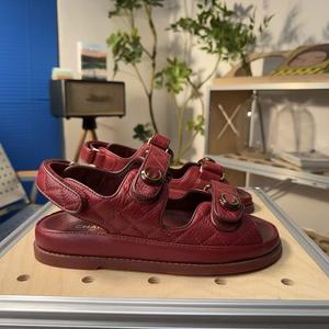 <span class=keywords><strong>Sandali</strong></span> Estivi da <span class=keywords><strong>Donna</strong></span> in <span class=keywords><strong>Pelle</strong></span> con Punta Aperta e Fondo Piatto, Casual con Chiusura a Velcro, Scarpe da Spiaggia alla Moda per Esterni - Product Image 1
