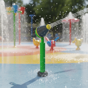 Canon à eau rotatif de dessin animé en gros pour enfants, équipement de jeu aquatique pour piscine et parc aquatique - Product Image 2