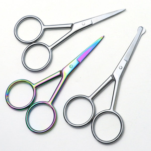 Forbici trucco precisione in acciaio inox-piccolo curvo bellezza Trimmer per le sopracciglia unghie delle ciglia - Product Image 3