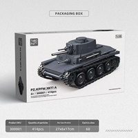 NUEVO Tanque Ligero Militar Alemán 38T-A 30001, Bloques de Construcción de Plástico de 400 Piezas, Juguete de Ensamblaje para Niños