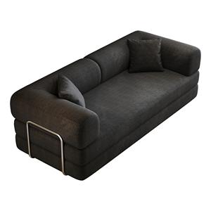 Sofá Cama Convertible con Compresión, Respaldo Acolchado, Reposabrazos, Futón Cómodo, Sofá Modular sin Estructura para Sala de Estar - Product Image 5