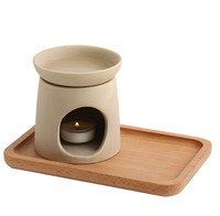 Diffuseur d'huiles essentielles en céramique pour décoration intérieure, brûleur de bougies chauffe-plat, brûleur d'encens et chauffe-cire