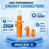Connecteur de stockage d'énergie haute tension 1500V IP67 étanche 250A/300A/350A Prise coudée pour applications d'alimentation ESS