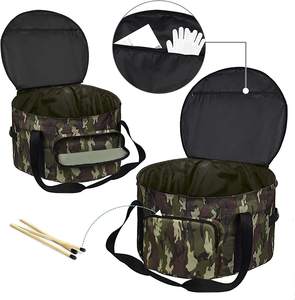 Durable Camo Oxford Outdoor <b>Camping</b> Firebowl Travel Carrying Case for 19-Inch Diameter Propane Gas <b>Fire</b> <b>Pit</b> - Product Image 1