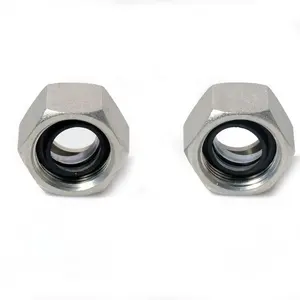 Galvanized Carrbon Steel Function Nuts with Soft Sealing Ring/Single Ferrule / DIN2353, ISO8434.1
