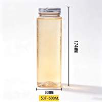 Tapa de Aluminio Transparente para Latas de Plástico PET al por Mayor, para Té con Leche de 500 ml, Ecológica