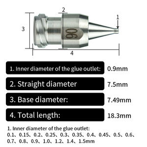 Presisi 0.9mm baja tahan karat mengeluarkan jarum nozel lem ujung jarum suntik mesin pemotong aksesoris alat - Product Image 3