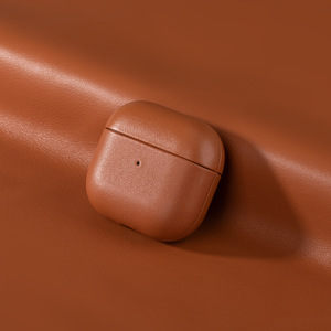 Para <span class=keywords><strong>AirPods</strong></span> Pro 3 Auriculares a prueba de golpes Funda de lujo Venta caliente Venta al por mayor Estuche protector de auriculares de cuero genuino - Product Image 3