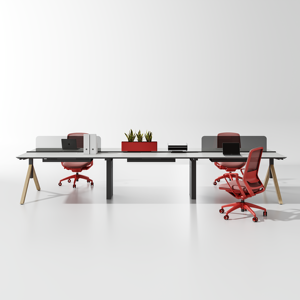 Diseño de muebles de madera, escritorio de oficina moderno para 6 personas, precio de estación de trabajo de oficina - Product Image 1