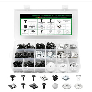 Kit de 180 clips de sujeción para coche Winning Path Point para reparación de protector contra salpicaduras del capó del motor de Audi, VW, Porsche - Product Image 1