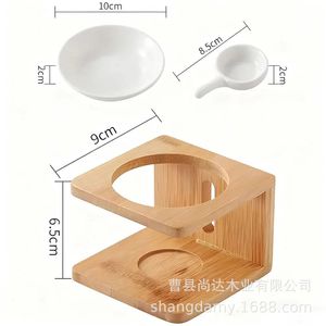 Nouvelle lampe brûle-parfum en bois transfrontalière / brûleur de bougies à huiles essentielles en céramique pour la maison, la chambre, le salon - Product Image 1