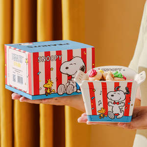Ensemble de bols en céramique Snoopy pour les collations des fêtes d'enfants, passe au micro-ondes, design cartoon - Product Image 5