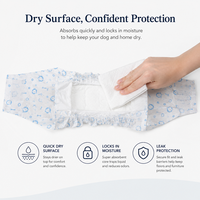 Couches/Pelures pour Chiens Mâles à Haute Absorption, Douces et Confortables, Bandes Abdominales Jetables avec Doublure Imperméable pour l'Apprentissage de la Propreté des Chiots