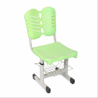 Chaises d'école individuelles réglables en hauteur, modernes, en plastique de haute qualité, durables, bleu-vert, pour chambre à coucher, vente en gros Hanru HR2502