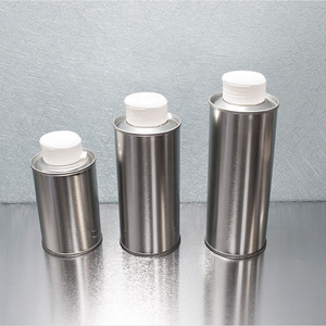 Cấp thực phẩm tinplate có thể kim loại <span class=keywords><strong>tin</strong></span> biểu tượng tùy chỉnh 500ml vòng nhỏ ăn được dầu ô liu <span class=keywords><strong>tin</strong></span> có thể với nắp nhựa - Product Image 5