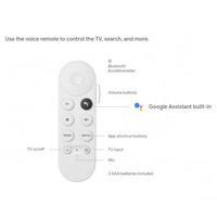 Nouvelle télécommande vocale de remplacement G9N9N Compatible avec Google Chromecast 4K TV GA01409-US/GA01920-US/GA01919-US/GA01923-US
