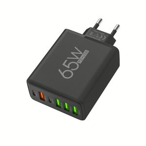 ที่ชาร์จโทรศัพท์มือถือ 65W USB C สำหรับ iPhone 17 16 15 14 Pro Max ที่ชาร์จแบบติดผนัง 6 พอร์ต ชาร์จเร็ว สำหรับ Samsung/Xiaomi - Product Image 1