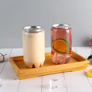 Bouteille en plastique PET jetable 250/330/500ml bouteille de jus de fruits pot en plastique d'infusion à froid bouteille de café pour tasse de thé au lait