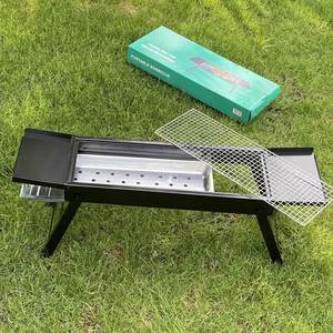HX <b>Grill</b> XL6903 Outdoor Camping <b>Grill</b> with Foldable Sides Multifunctional Barbecue Rack Pull-Out Charcoal <b>Portable</b> - Product Image 3
