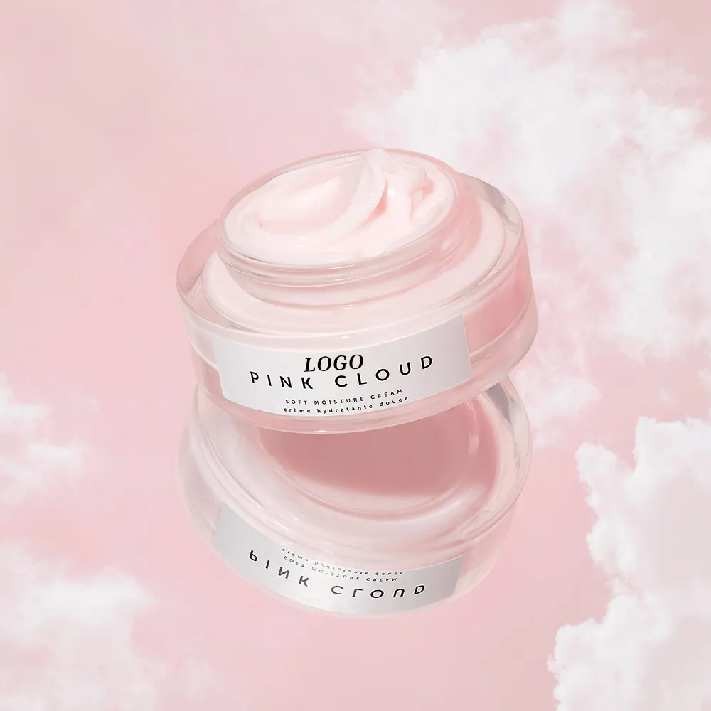 BLIW OEM ODM Pink Cloud Rosewater Moisture Lightening Cream Squalane Vitamin C Rose Moisturizer Face Cream