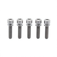 Fixation en titane Torx à tête ronde usinée CNC en Ti6Al4V brut, boulon avec rondelle plate pré-assemblée pour montage mécanique automobile