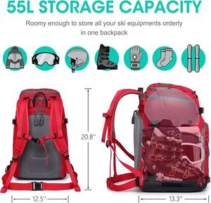 Free Sample Custom New Trend Snowboard <b>Boots</b> Travel Bag for Ski Helmet <b>Waterproof</b> Ski and Snowboard <b>Boots</b> Travel Bag - Product Image 2