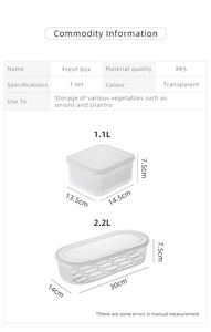Boîte de <span class=keywords><strong>rangement</strong></span> en plastique pour légumes, tomates, oignons, coriandre, gingembre, <span class=keywords><strong>ail</strong></span>, spécifique au réfrigérateur, vente en gros - Product Image 2