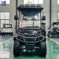 CAMP 4 Tekerlekli Elektrikli Golf Arabası 6 Kişilik Golf Arabası 72V Lityum Pil Sokakta Kullanıma Uygun, ABD'ye Hızlı Kargo ile