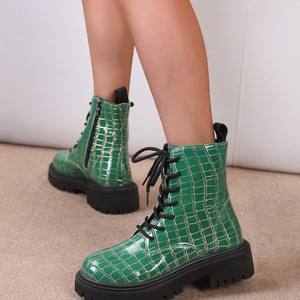 Stivali da Donna con Suola Spessa, Taglia Grande, Stile Britannico, Nuovi Stivaletti Invernali con Punta Tonda, Rete e Tacco Spesso - Product Image 4