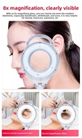 Appareil de soin du visage hydratant pour peaux sèches, vapeur chaude, améliore la peau terne et blanchâtre, avec loupe LED pour l'inspection cutanée, instrument de spa