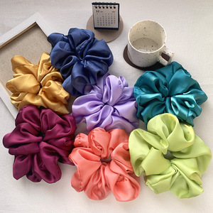 24 Couleurs Luxe Chouchous en Satin Soyeux Surdimensionnés, Grands Élastiques à <span class=keywords><strong>Cheveux</strong></span>, Bandeaux Élastiques, Chouchous en Satin Lisse, Accessoires Capillaires pour Femmes - Product Image 6