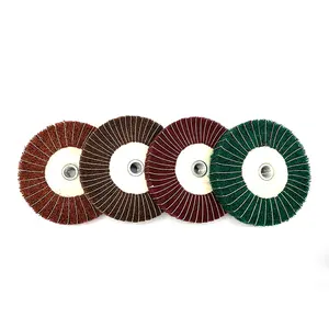 Abrasive Tools Grey Non Woven Flap Wheels For Metal Stainless Steel Polishing Grinding
