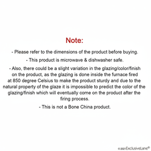 Daawat-e-Taj' Ensemble de bols de service en céramique artisanale bohème, design floral, 2 pièces, 580 ml, passe au micro-ondes, décoration polie - Product Image 1