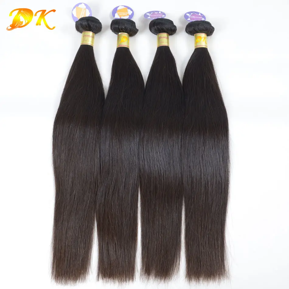 DK beauty Queenly-productos para el cabello, trama de cabello ondulado liso, grado 9a, extensiones de cabello humano virgen brasileño sin procesar, 8a
