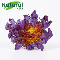 100% Bunga Teratai Biru Kering Alami Utuh Nymphaea Caerulea Teh Herbal Bunga Kemasan Besar