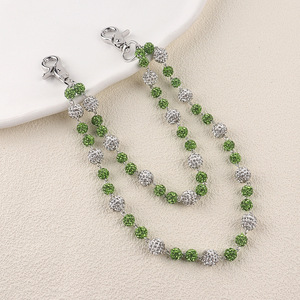 Ingrosso 12mm + 8mm colorato strass perline pantaloni catena Unisex rosario perline portafoglio catene <span class=keywords><strong>Jeans</strong></span> per uomo donna (TC220) - Product Image 4