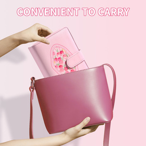 Bán Buôn Tùy Chỉnh A6 Ngân Sách Chất Kết Dính Tổ Chức Kế Hoạch Màu Sắc Độc Đáo PU Da Máy Tính Xách Tay Phong Cách Từ Lỗi-Lá Ràng Buộc - Product Image 6