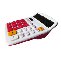 Calculatrice solaire électronique de bureau en plastique à 12 chiffres, nouveauté, promotionnelle pour les entreprises, avec fonction de calcul complète et de mémoire