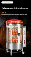 Rôtissoire à noix au gaz commerciale, capacité 50 kg, four vertical en acier inoxydable, commande par bouton-poussoir, grande capacité pour les snack-bars
