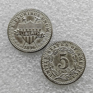 1896 Koin Peringatan Nikel 1 Sen dan 5 Sen Amerika Serikat, Hadiah, Dekorasi Rumah - Product Image 1