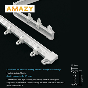 Kit de Riel para Cortinas Flexible y Curvable de Primera Calidad, Solución de PVC para Ventanas en Ángulo, Modelo Curvo - Product Image 4