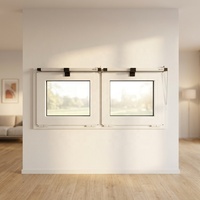 Fenêtre à auvent moderne à rupture de pont thermique en aluminium avec ouvre-fenêtre électrique et verre trempé Low-E pour projets commerciaux, cuisines, extérieurs et hôtels