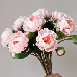 P-011 Großhandel hochwertige künstliche große Peony-Blume aus PU mit echter Note für Hochzeit, Heimfeier, Party-Dekoration, Tisch-Zentrumteil