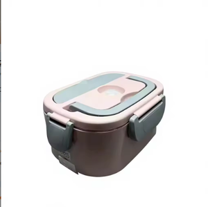 Conteneur alimentaire électrique portable en acier inoxydable 1,5 L, best-seller, chauffant et isotherme, pour voiture et extérieur, avec sac de transport - Product Image 1