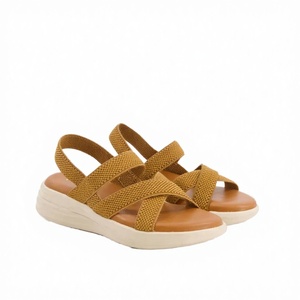 Wholesale Stylish New Summer Beach Strap <b>Sandal</b> Lightweight Trendy Fashion Elastic Upper <b>Flat</b> Thick Sole Comfortable Breathable - Product Image 2