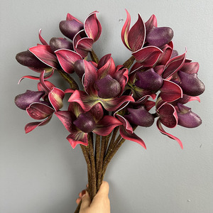 Planta Artificial de Phalaenopsis en Maceta de 3 Ramas, Simulación de Paphiopedilum, Adorno para Jardín u Oficina, Decoración para el Hogar - Product Image 1