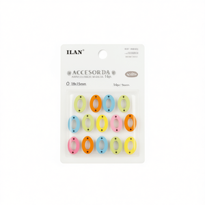 Accessorio ovale in legno Ilan 19x15mm, 14 pz, perline per abbigliamento - Product Image 1